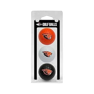 Team Golf NCAA Oregon State Beavers 3 Golf Ball Pack Regulation Size Golf Balls, 3 Pack, Full Color Durable Team Imprint