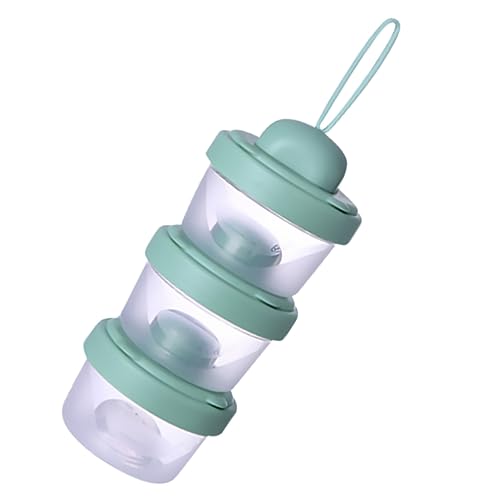 LRXIYODE Cajas Apilables para Leche Polvo Portátil y Desmontable Contenedor de para Almacenamiento Higiénico de Alimentos para Bebés Color Verde para y Exteriores