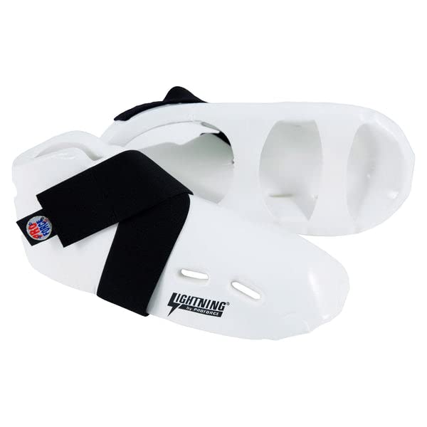 Pro Force Lightning Kicks Sparring Shoes/Footgear - White - Size 3-4 | Child Medium