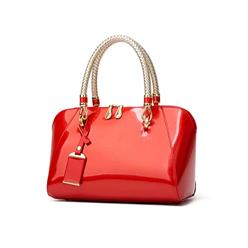 NICOLE & DORIS Fashion Women Handbag Patent Leather Bags Designer Top-handle Bags Shoulder Bags Crossbody Bag Elegant Clutches Evening Bags