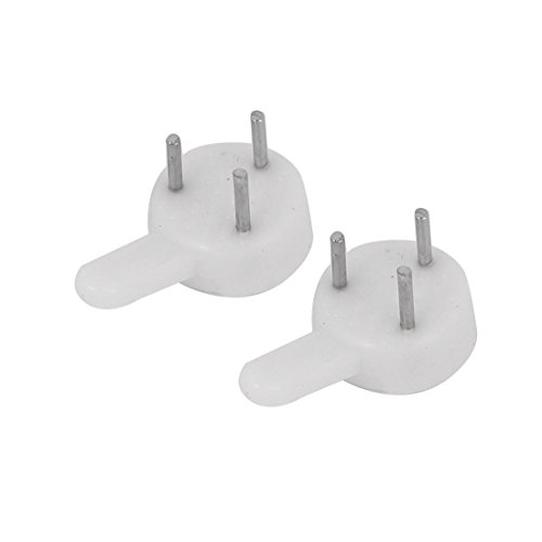 Image of uxcell Photo Frame Plastic Wall Hook Seamless Nail White 25mmx14.5mm 50pcs