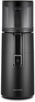 Hurom H400 Renewed Easy Clean Slow Juicer, Matte Black | Hands-Free | Hopper Fits Whole Produce | Quiet Motor | Scrub Free Cleaning | BPA Free | Easy Assembly | Cold Press Masticating Juicer