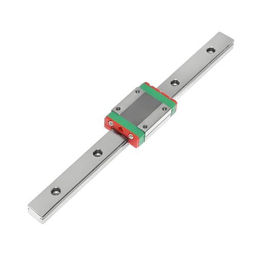 Ouitble Riel Deslizante en Miniatura MGN12H 150mm 1R Guía Lineal Deslizante de Acero Inoxidable Guía de Carril Lineal para Impresora 3D y Máquina CNC