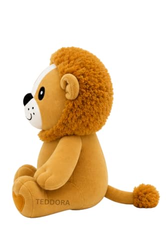 Image of Muffin Lion Soft Toy for Girls Boys Kids,Brown,Lion Animal Plush Stuffed Baby Teddy Gift Birthday, 25 cm