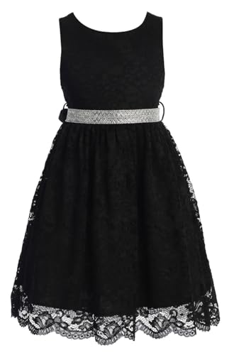 Big Girls Sleeveless Lace Graduation Summer Party Wedding Flower Girl Dress 4-20