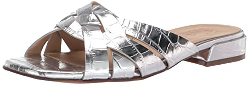 Naturalizer Women's Ashford Slide Sandal, Silver, 8.5 Wide #TOP19
