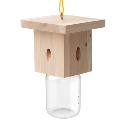 1 PCS Wood Carpenter Bee Trap for Outside - Best Bee Trap - Nature Hanging Carpenter Bee Traps...
