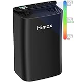 HIMOX Air Purifier for Home Large Room 1560 sq ft, PM2.5/PM10 Air Quality Monitor, H13 True HEPA Fil