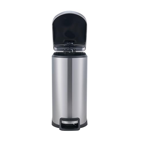 Caneca de basura antideslizante de acero inoxidable 10L miniatura 4