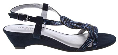 Image of LONDON FOG Womens Macey Demi-Wedge Dress Sandals