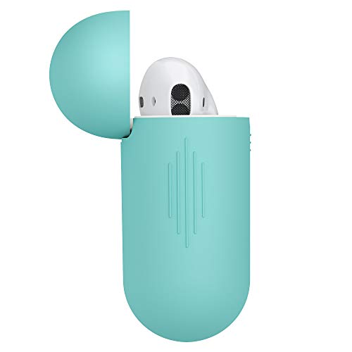 Keybudz Elevate Switch Series Airpods Case With Carabiner Compatible With Apple Airpods 1 & Airpods 2 [Front Led Not Visible] (Diamond Blue) #TOP2