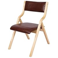 Hilax ダイニングチェア 折りたたみ PUレザー 木製 天然木 背もたれあり