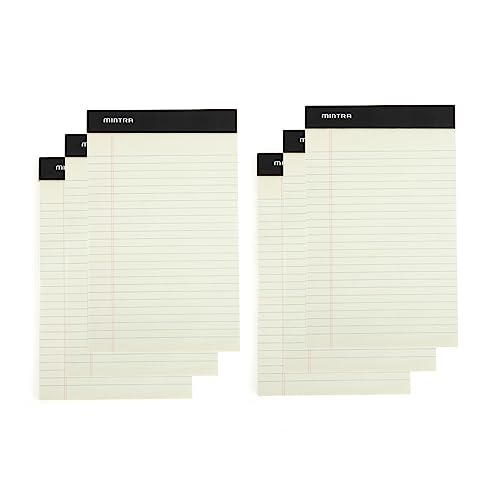 Image of Mintra Office Legal Pads, ((Basic 6pk - (Green Paper) (5in x 8in (Narrow Ruled), 6pk (Green Tint))