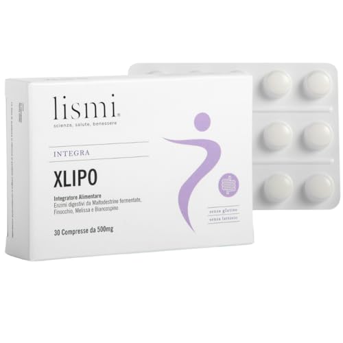 XLIPO - Integratore Utile per Difficoltà Digestiva, Gonfiore Gastro-Intestinale, Irregolarità Intestinale e Discomfort Intestinale, Confezione da 30 Capsule