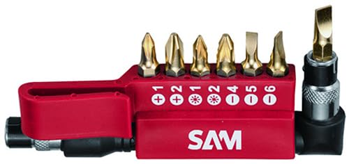 SAM OUTILLAGE - Coffret De 7 Embouts De Vissage Avec Cle 1/4''