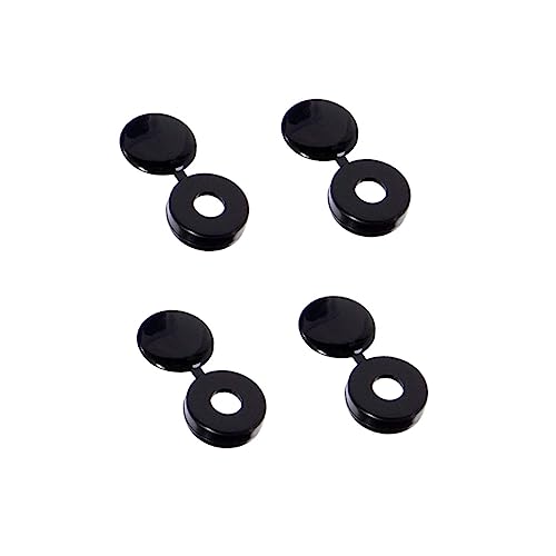 Gatuida 200pcs Bike Car Screw Covers Decorative Plastic Covers Leakproof Black Universal Fit Small Design
