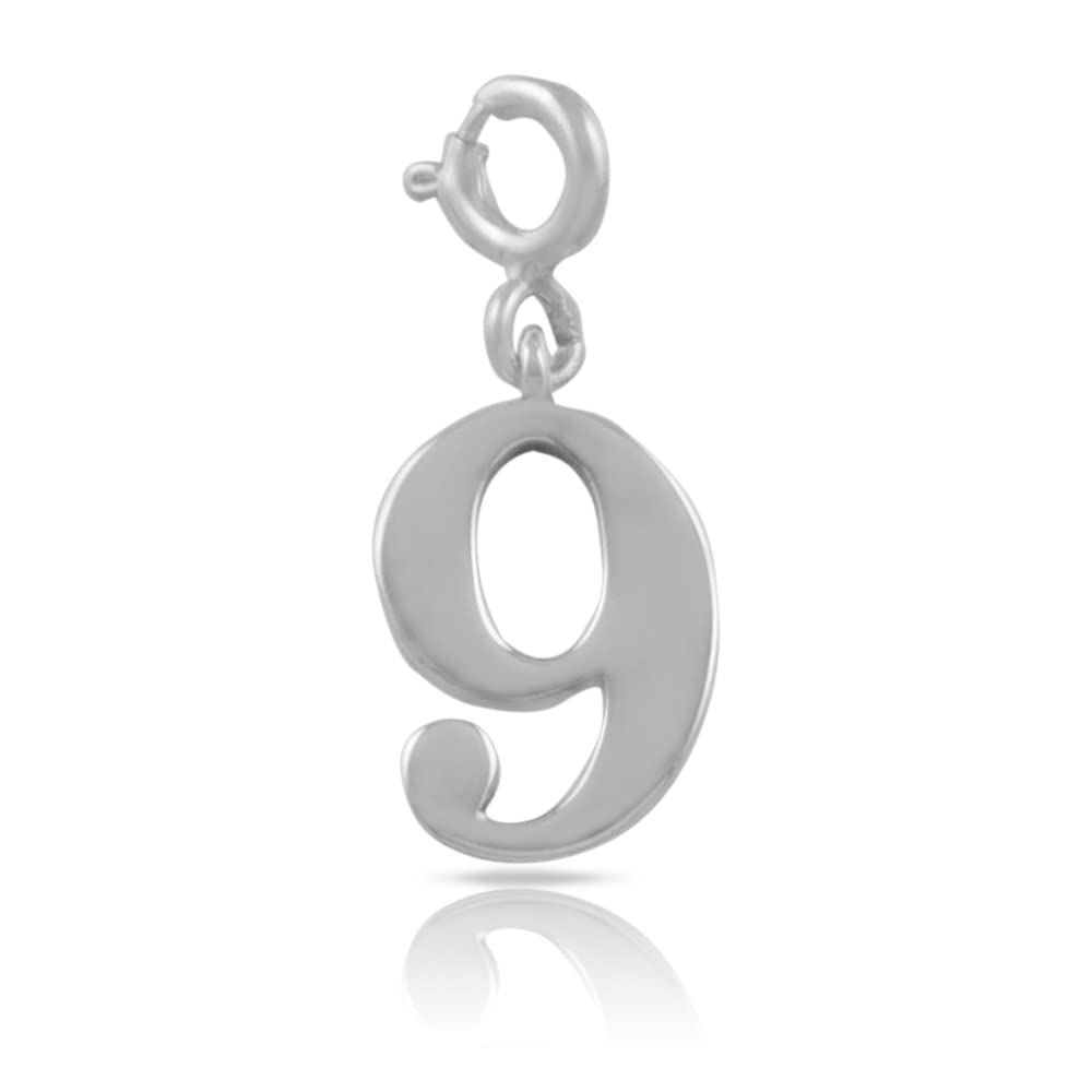 FOURSEVENNumber Silver Charm - Fits in Bracelet, Locket, Pendant and Necklace - 925 Sterling Silver Jewellery for Men and Women (Best Gift for Him/Her)