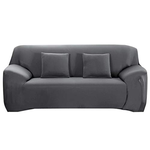Funda de sofá elástica para sofá, sofá, sillón, Funda de sofá, Funda de sofá, Funda de sofá, 1/2 / 3/4 plazas, no Incluye Silla, Gris, 2 Sitzer