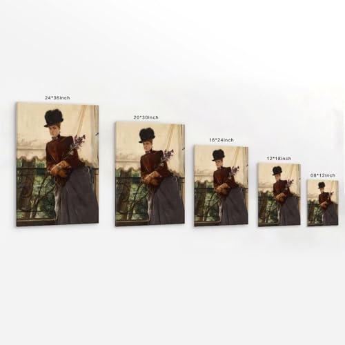 Impression sur toile Alfred Stevens portrait victorien aux détails d'iris