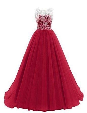 Image of TILISM Women's Floor Length Maxi Gown Dress for Photoshoot or Wedding | Red | $P