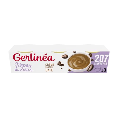 Gerlinéa - Coupelle Crème Repas Minceur - Substitut de Repas Complet et Rapide - Saveur : Café - 178060, lot de 3x210g