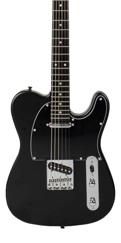 BAMBOO, Guitarra Electrica Tele Zycast SS Black. Orientacion Derecha, Terminacion Mate