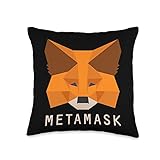 MetaMask Fox - Secure Crypto Wallet, Altcoin Token Exchange Throw Pillow