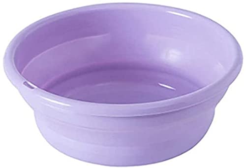 Bassin de lavage pliable et panier à linge portable violet grand modèle L