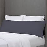 6ft Long Bolster Pillow with Cover - Pregnancy Body Support Cushion (Grey)
