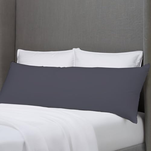 5ft Long Bolster Pillow with Cover - Pregnancy Body Support Cushion (Grey)