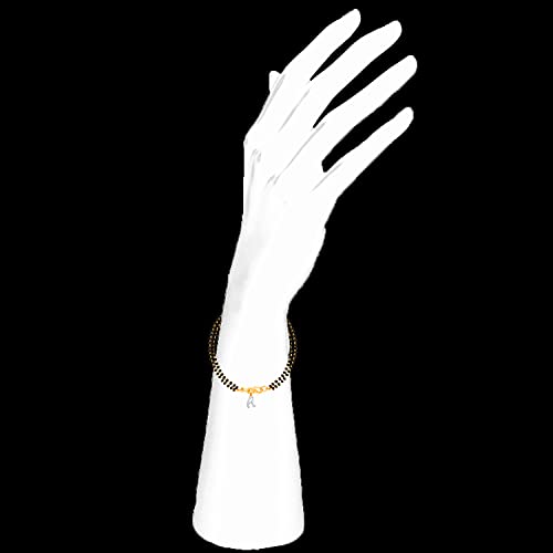 Dual Chain A Initial Mangalsutra Bracelet with CZ (BR1100804G)