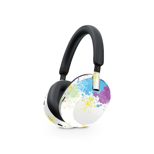 Image of MightySkins Glossy Glitter Skin Compatible with Sony WH-1000XM5 Headphones - Splash of Color | Protective, Durable High-Gloss Glitter Finish | Easy to Apply