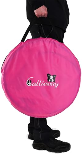 Callieway Hoopers Agility Barrel – Tonne/Fass für Hundetraining (Doppelpack, Blau) | Leicht, stabil & beschwerbar | Inkl. Transporttasche | Agility Parcours für Hunde | Fuchsia