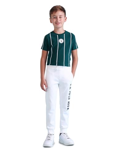 Image of U.S. Polo Assn. Kids Regular fit Boys Cotton Track Pants