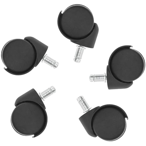 5 PCS Office Chair Caster Wheels,11mm Standard Size Chair Casters