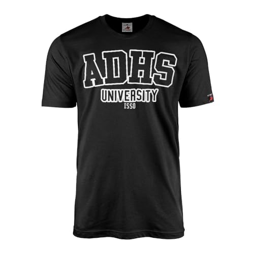 T-shirt uni ADHS University style étudiant Hyper Aktiv maille douce ISSO 44417