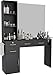 Barber Station for Hair Stylist – Salon Station with 4 Drawers (One Lockable), 1 Cabinet & Blow Dryer Holder, Modern Hair Station Barber Desk & Table for Beauty Spa or Estacion de Barberia(No Mirror)
