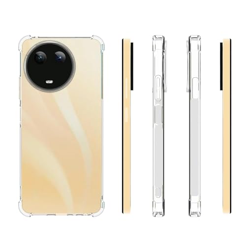 Image of for Realme C67 5G Case,Realme C67 5G Phone Case Clear Transparent Reinforced Corners TPU Shock-Absorption Flexible Cell Phone Cover for Realme C67 5G - Transparent