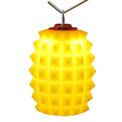 Pantalla para lámpara de mesa, portable de silicona, diseño de piña, lámpara decorativa para senderismo, viajes de pesca, actividades al aire libre