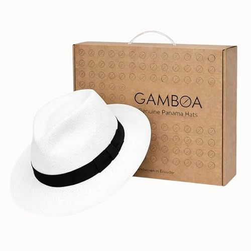 Image of Gamboa Original Panama Hat for Men and Women Fedora Straw Summer Beach Sun Hat Protection UV UPF50+