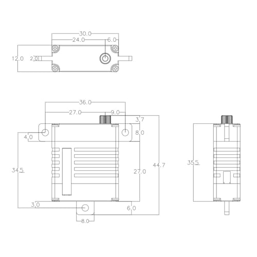 Servo de ala D2510 digital para evitar vibraciones y pérdidas de control 4
