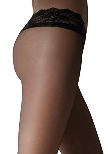 Marilyn Erotic Silicone Lace Band Low Waist Hipster 15 Denier Vita Bassa European Pantyhose3