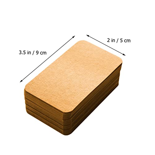 WOFASHPURET 300 Unidades Papelão Kraft Flashcards De Aprendizagem Cartões De Negócios Cartões De Exi