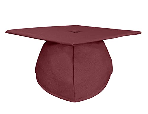 GradPlaza Unisex Multicolor Matte Graduation Cap for School Ceremony Maroon
