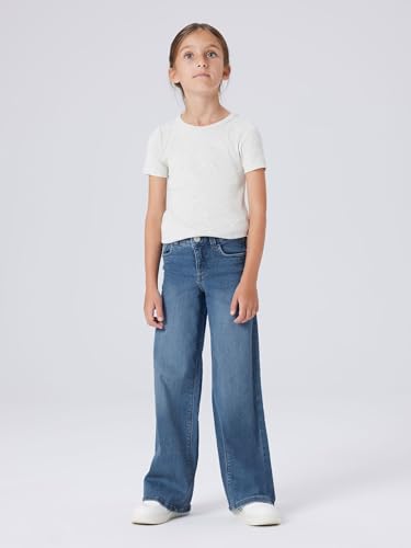 NAME IT Mädchen Nkfpolly X-Wide Jeans 3057-Fr Noos, Medium Blue Denim, 98 – Ansicht 3