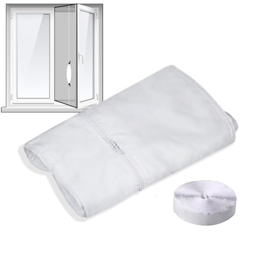 Aozzy 158inch Dual Hose Inverter Portable Air Conditioner Casement Window Seal Kit Fit for Midea Duo/Whynter/Danby Etc 14000 BTU Portable AC Window Vent Kit