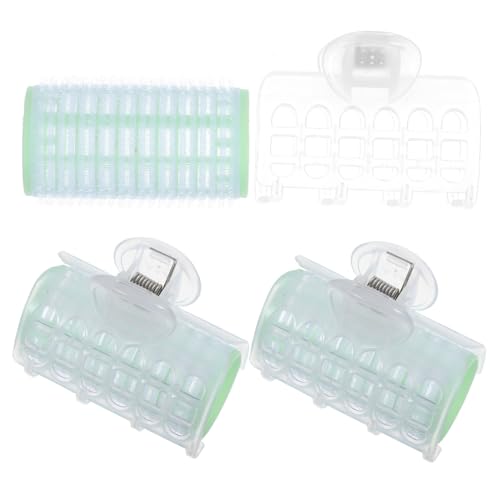 Vaguelly 4pcs Hair Curling Rollers Self Grip Plastic Hair Dressers Curlers for Natural Curls Easy to Use Salon Styling Tools for Creating Fashionable Air Bangs