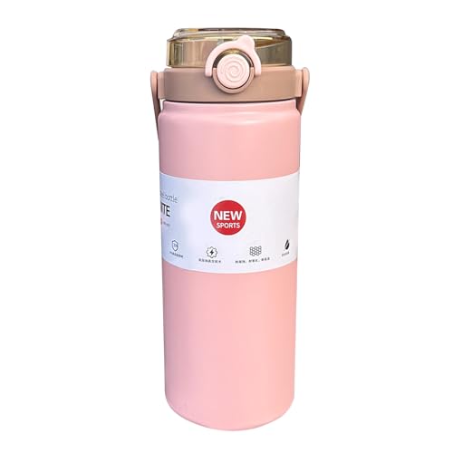 Botella De Agua Acero Inoxidable, Cantimplora De Viaje, Taza Térmica Antiderrames Para Pesca Senderismo Deportes Gimnasio Oficina Viajes Interiores Y Exteriores