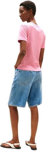 Cody C-Nk SS Ww0Ww40587 Top in Maglia a Maniche Corte Classic Pink XL donna slim rosa