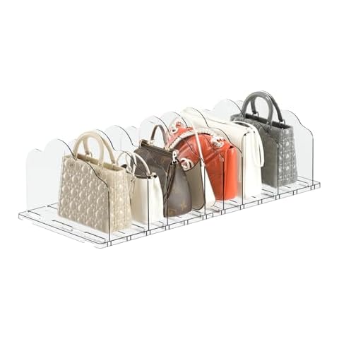 ANTOWIN Purse Organizers for Closet, 8pcs Adjustable Bag Organizer Closet, Handbag Storage Organizer, Closet Purse Organizer, Shelf Divider Cover